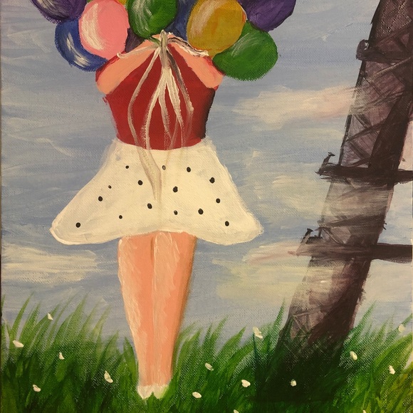 Dreams in Paris - Acrylic painting on canvas painted by the Ukrainian artist - Picture 3 of 6